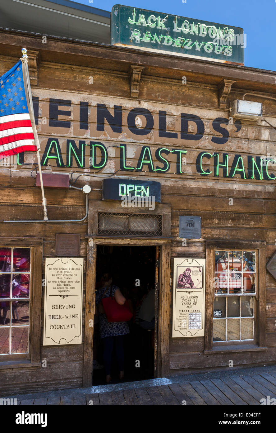 Heinhold's First and Last Chance Saloon (aka Jack London's Rendezvous), Jack London Square district, Oakland, California, USA Stock Photo