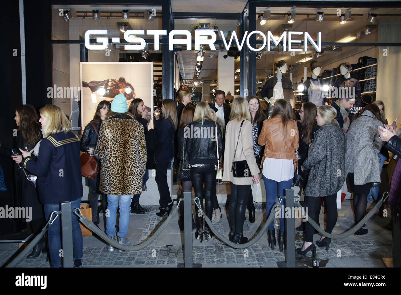 Celebrities attending the 'G-Star Women Store Opening' at G-Star store at  Schaefflerstrasse. Featuring: Atmosphere Where: Munich, Germany When: 16  Apr 2014 Stock Photo - Alamy