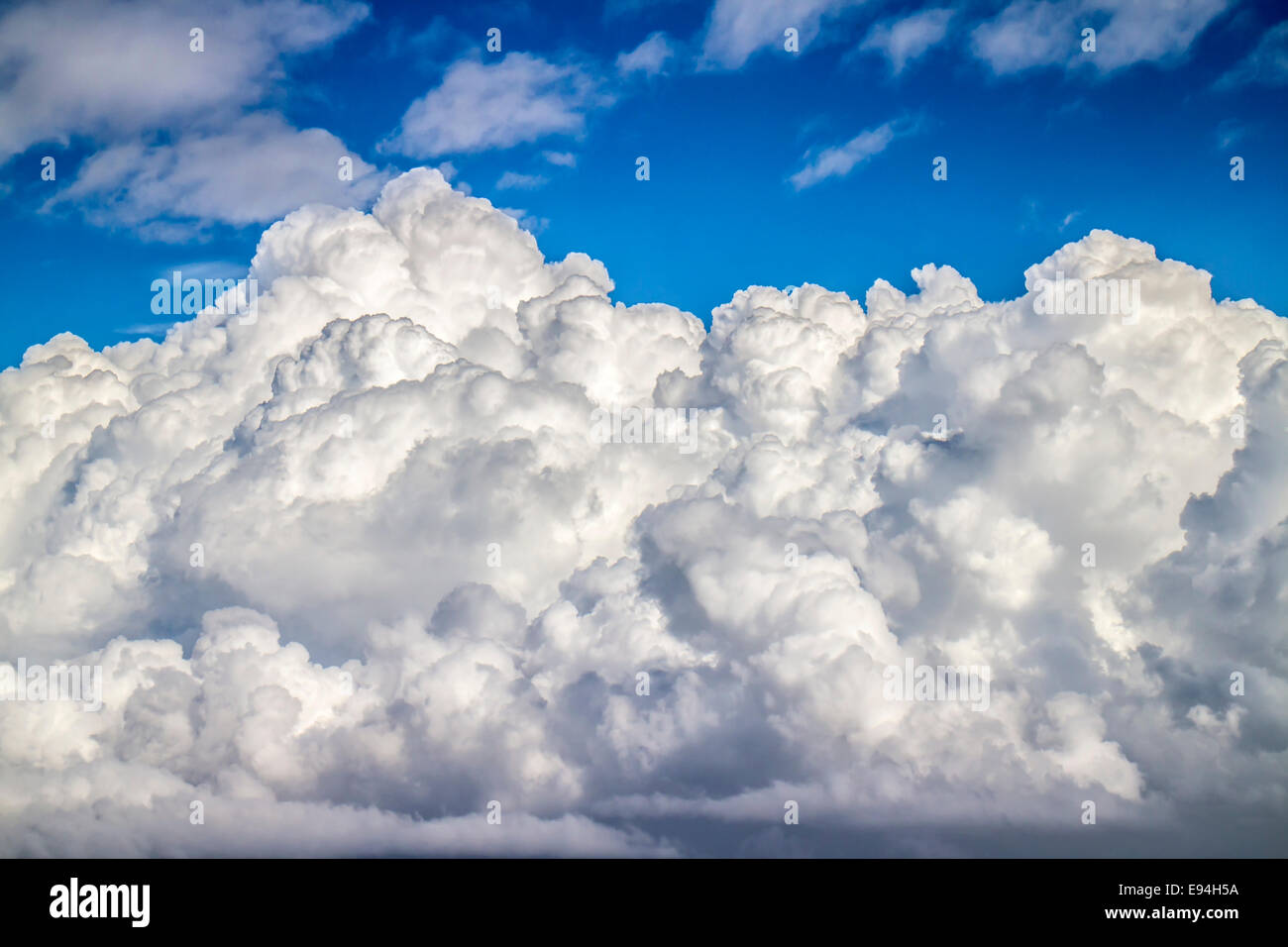 Cloudscape with blue sky and beautiful white cloud Stock Photo