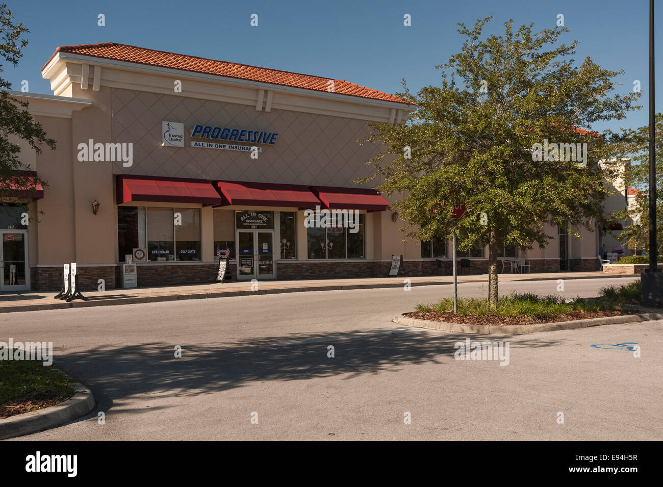 Progressive Insurance Storefront located in Lady Lake Florida Stock Photo