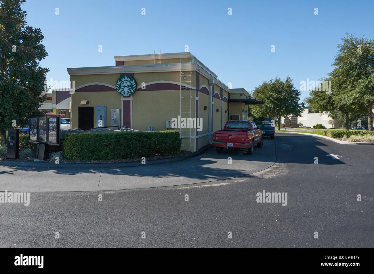 Starbucks Coffee Drive Thru Lady Lake Florida USA Stock Photo Alamy