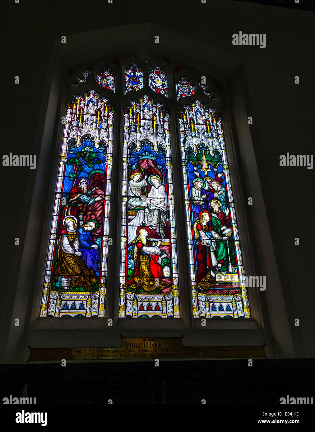 Stain Glass Window Magdalene College Chapel Cambridge University City Stock Photo Alamy