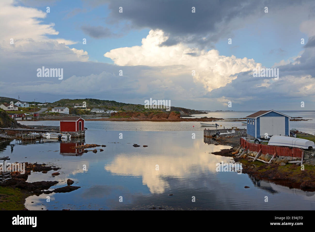 Reflection in Twillingate Newfoundland, Canada Stock Photo
