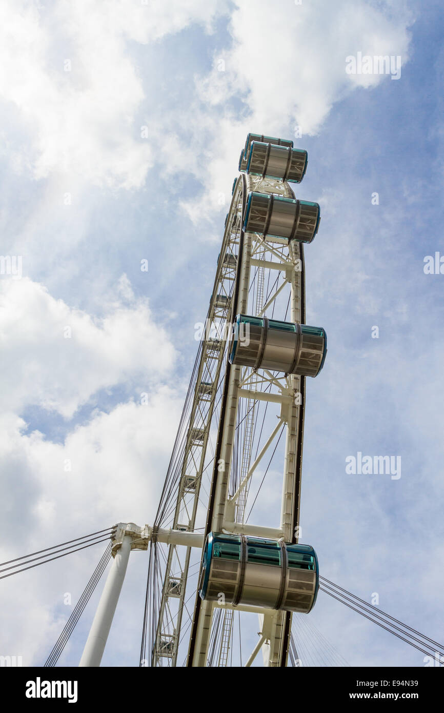 Singapore Flyer  is the largest observation wheel in the world. Stock Photo