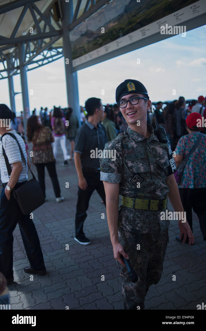 September 6, 2013, Seoul, South Korea A South Korean soldier smiles