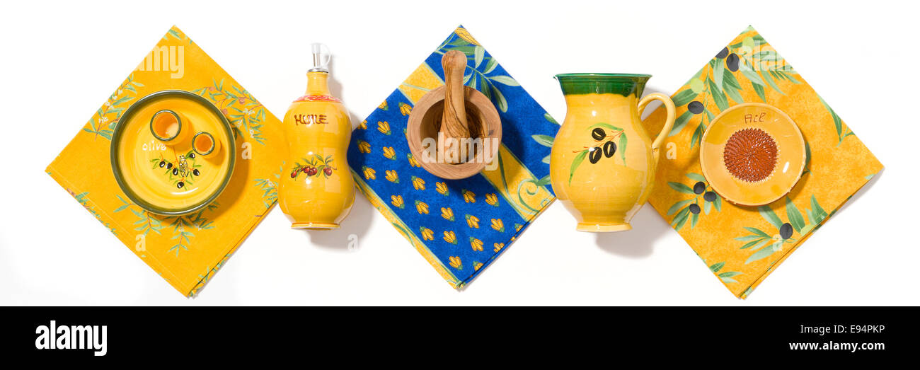 Ceramic bowls,plates,olive oil dispenser,spice masher,carafe,ceramic