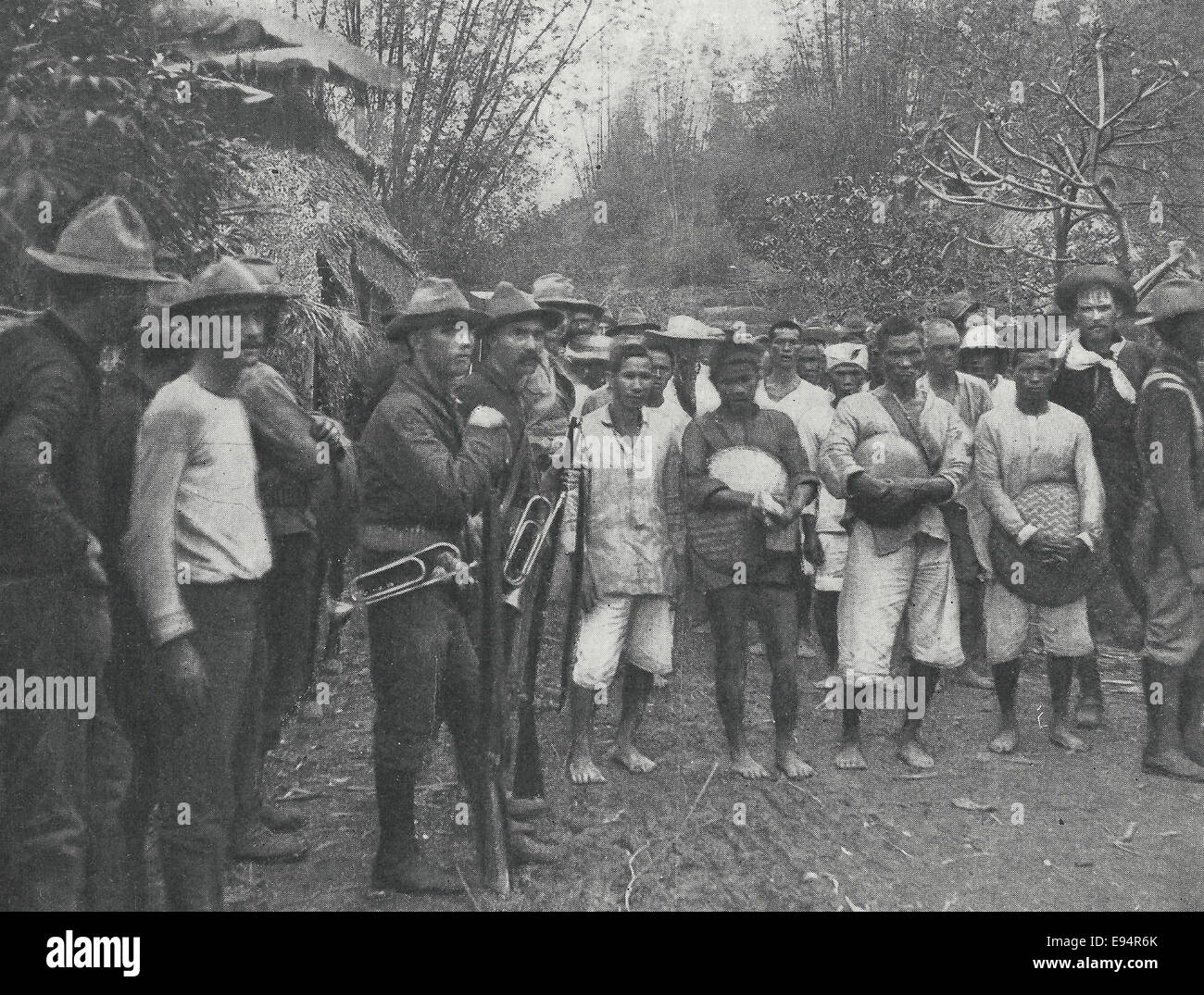 Insurgent Prisoners at Taguig - The Philippine Insurrection - 1899 Stock Photo