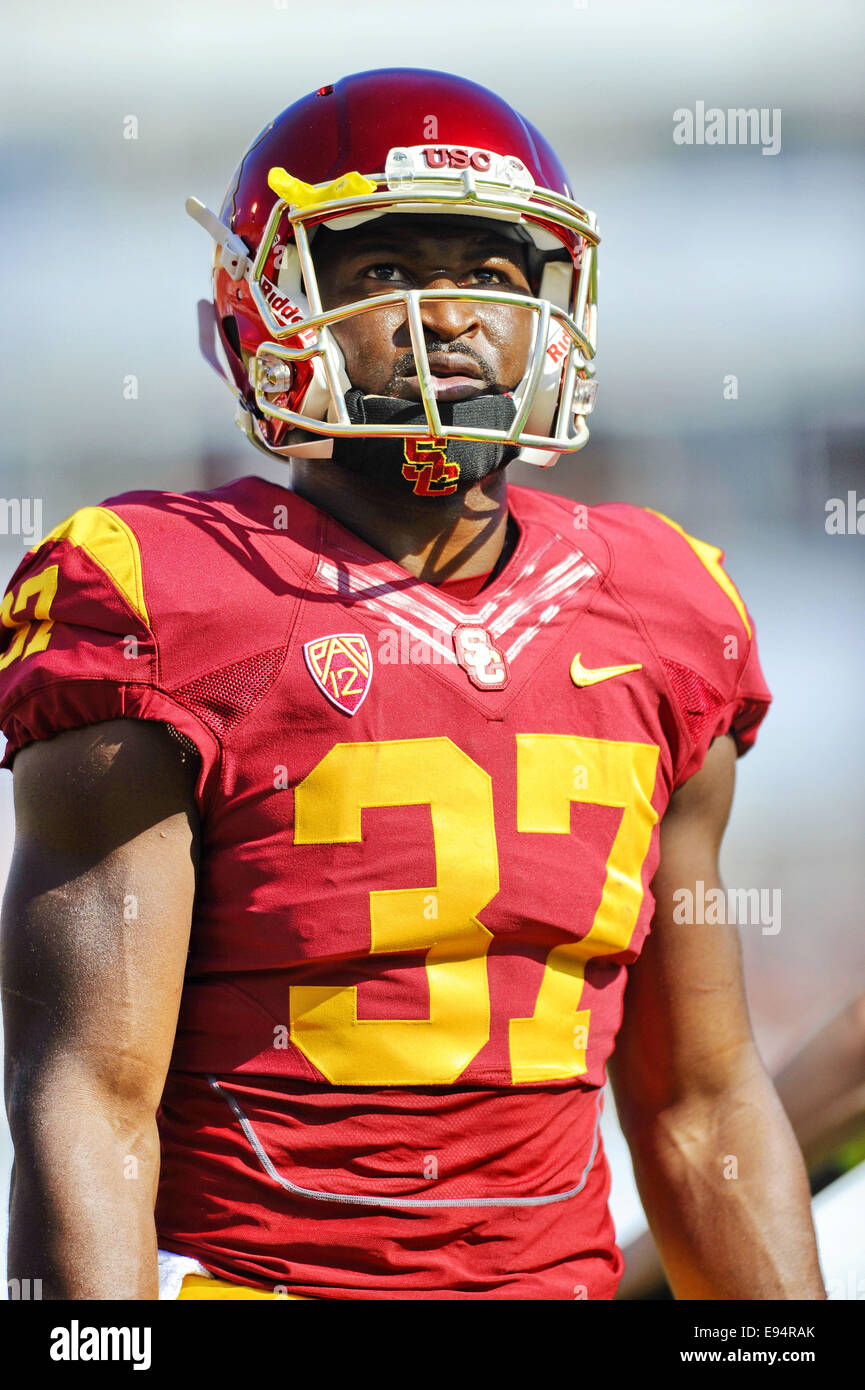 Los Angeles, USA. 18th Oct, 2014. Javorius Allen of the USC Trojans in