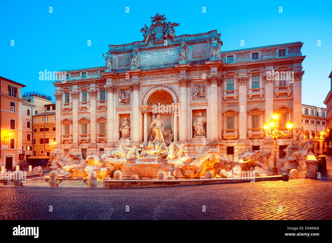 Trevi Fountain (Fontana di Trevi). Rome - Italy. Stock Photo
