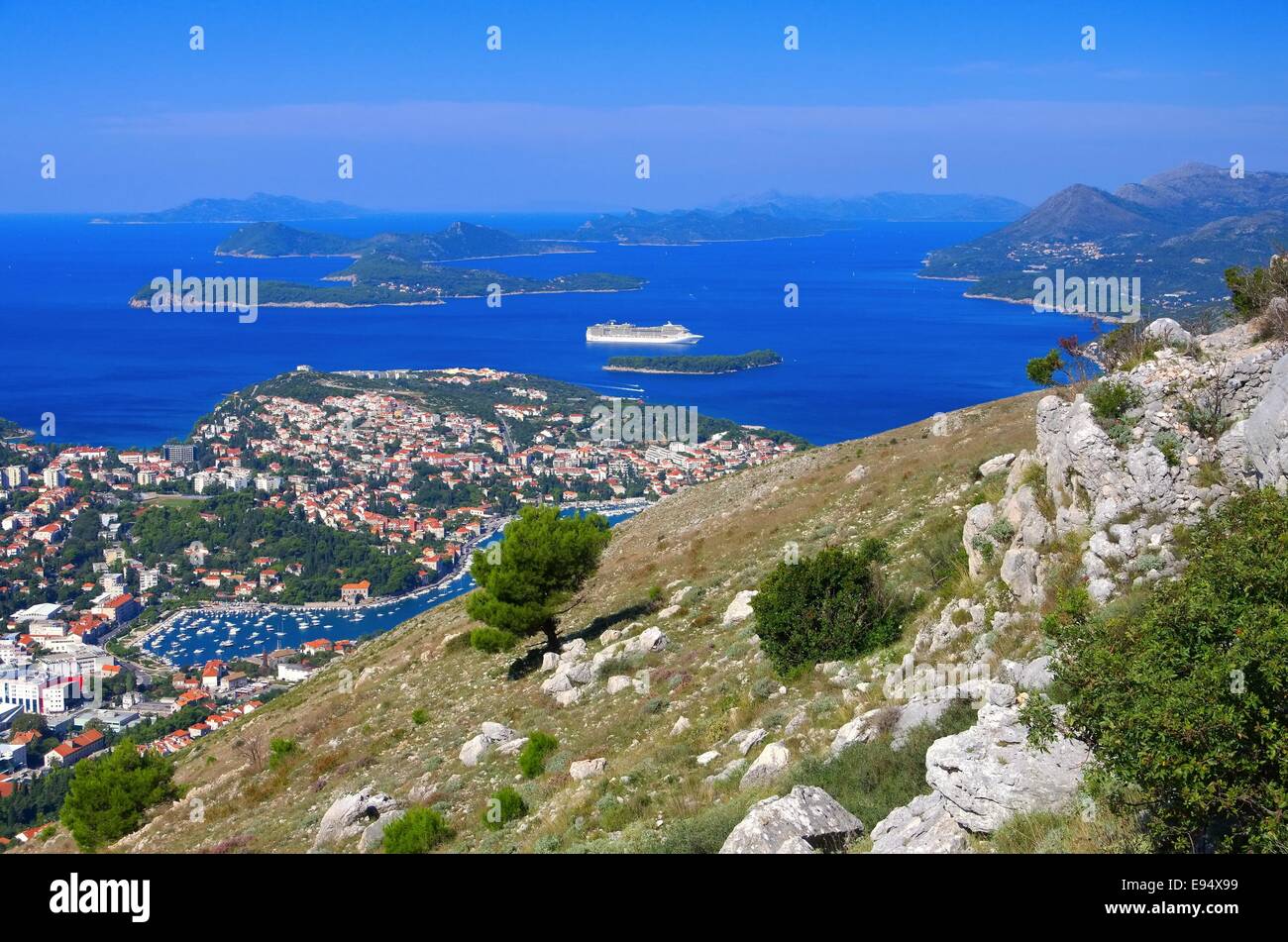Dubrovnik und Elaphiten - Dubrovnik and Elaphiti Islands 01 Stock Photo