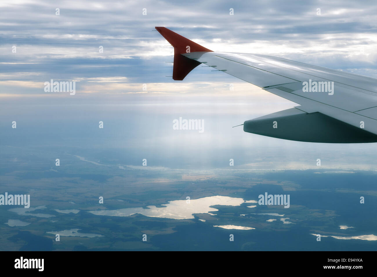 High above ground airplane wing hi-res stock photography and images - Alamy