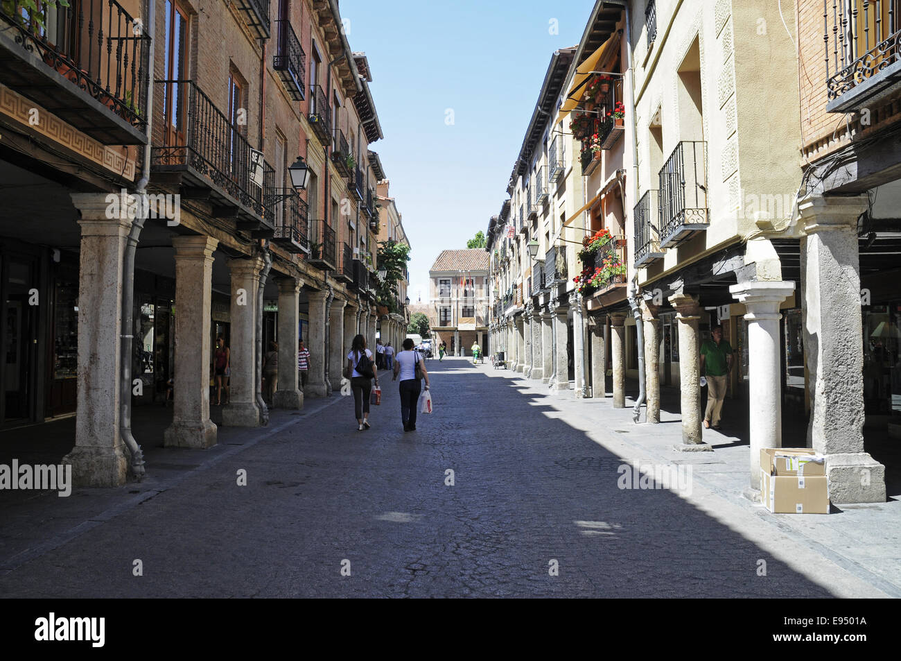 main street, Alcala de Henares, Spain Stock Photo