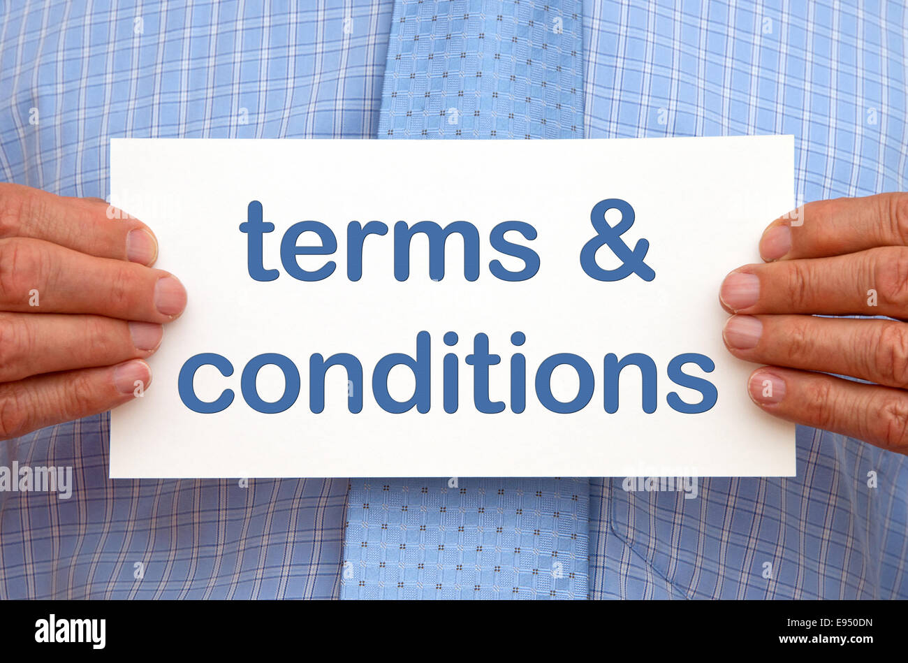 Terms and Conditions Stock Photo