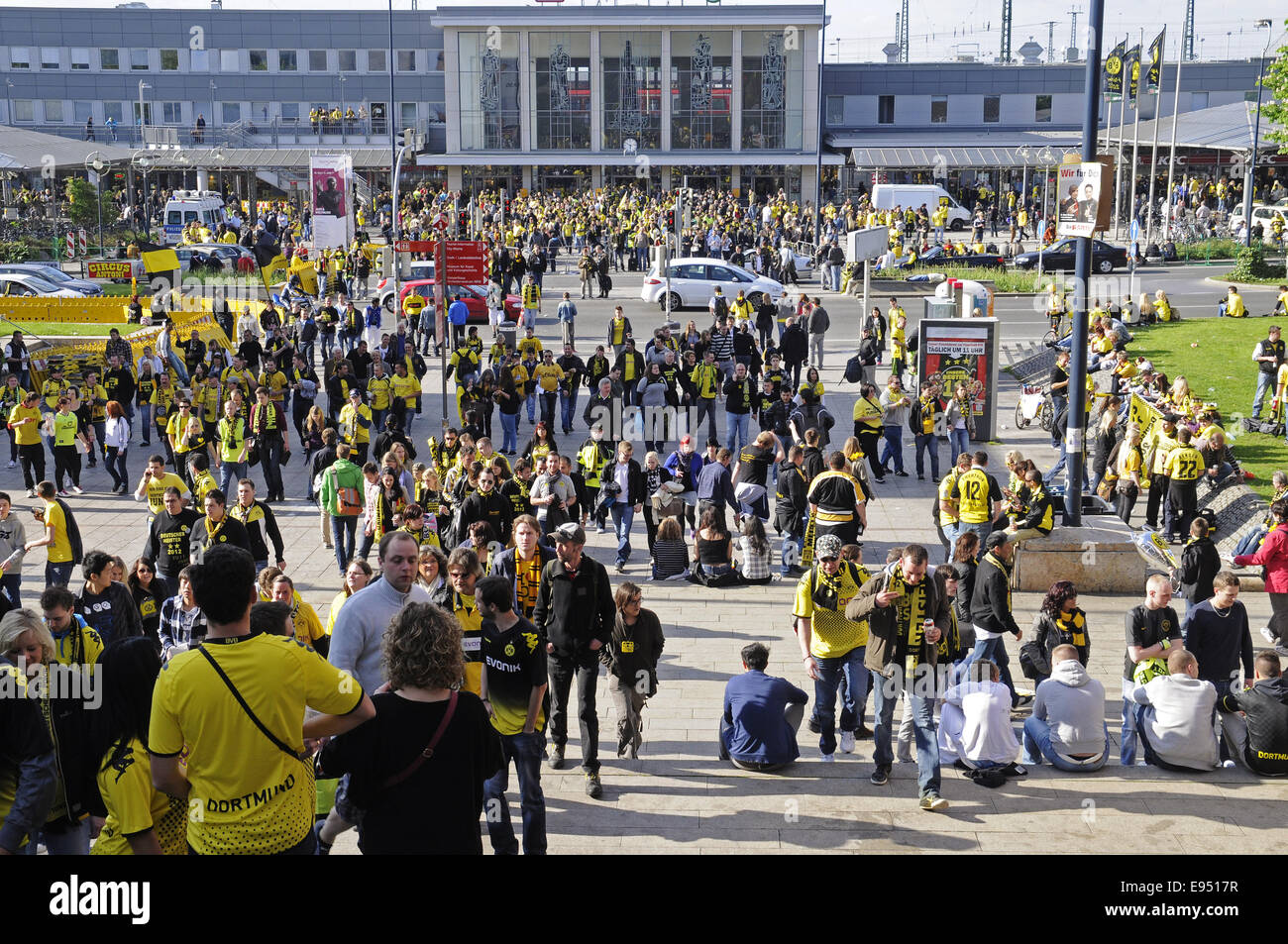 football club BVB, fans, Dortmund, Germany Stock Photo