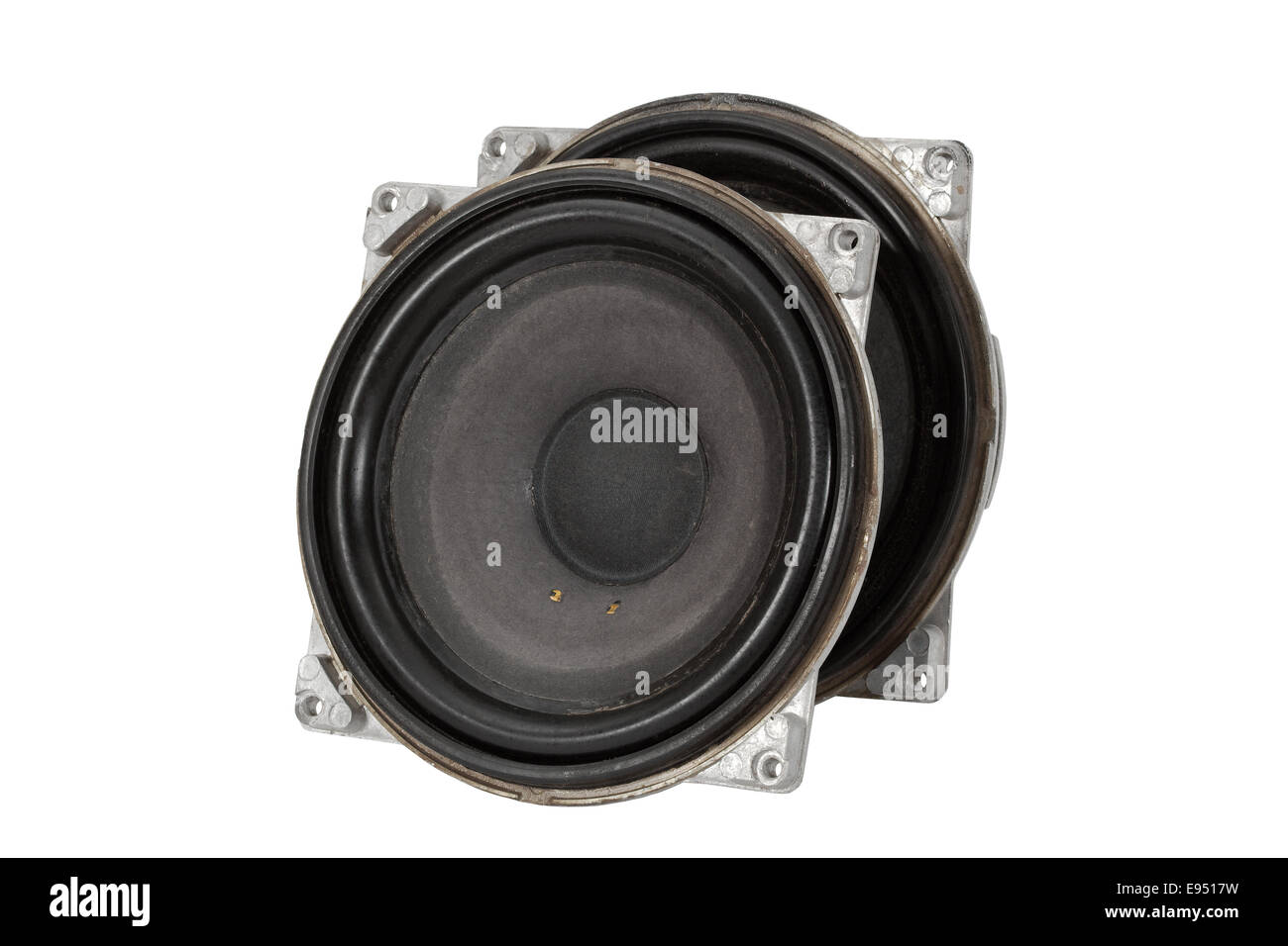 Big speakers (isolated Stock Photo Alamy