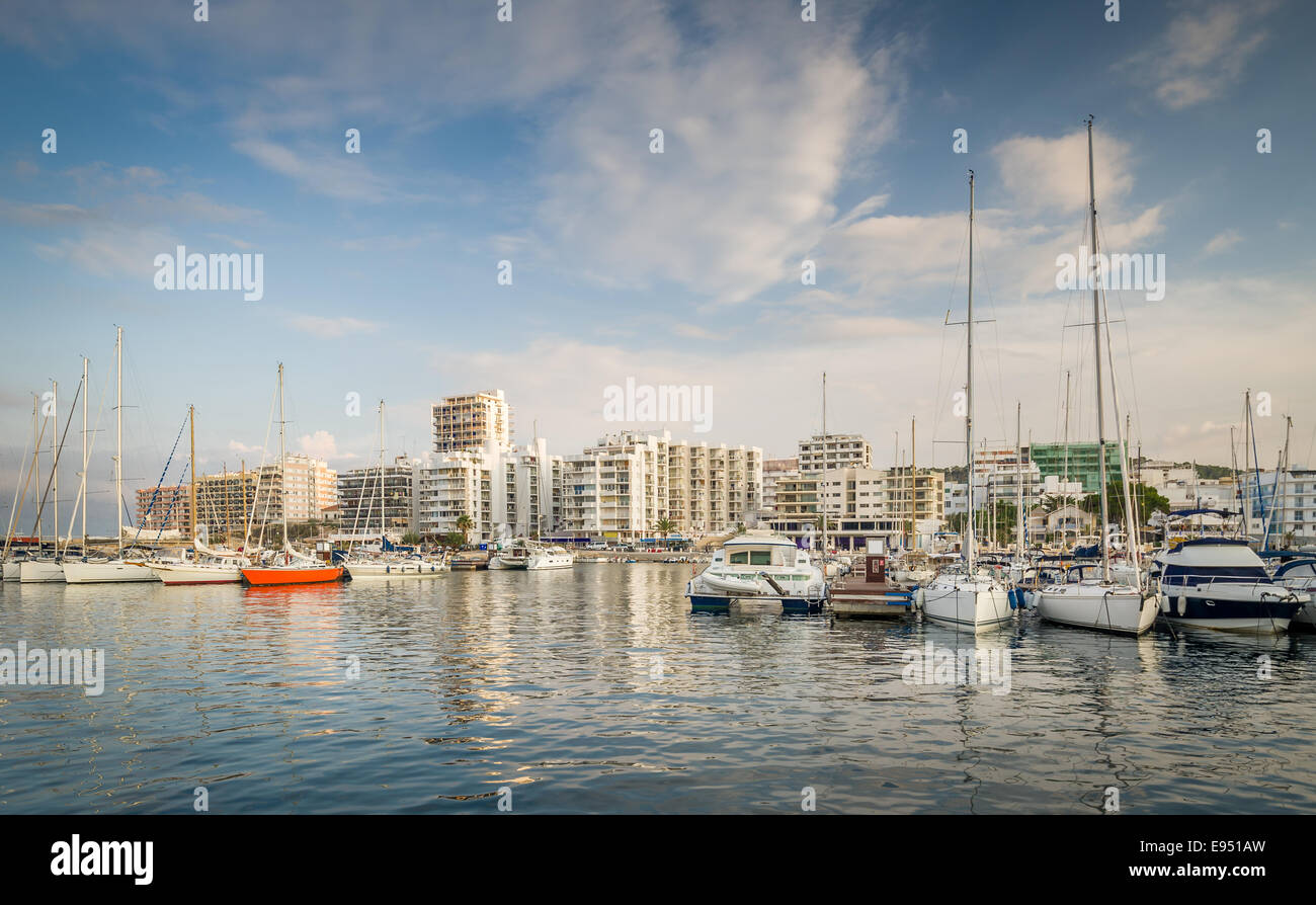 Yacht marina San-Antonio Stock Photo - Alamy