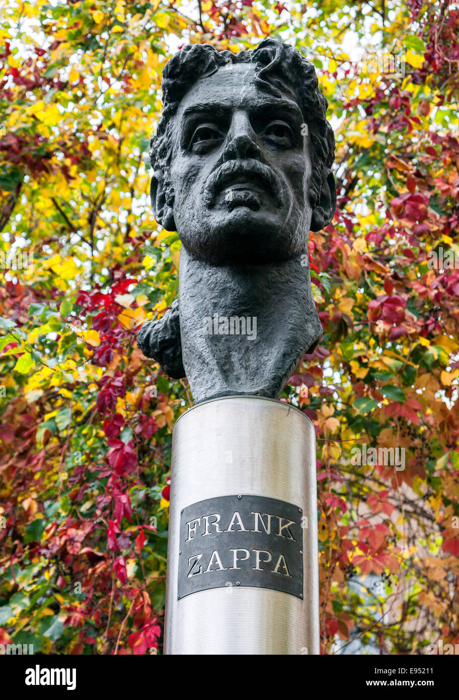Monument dedicated to Frank Zappa in Vilnius, Lithuania Stock Photo