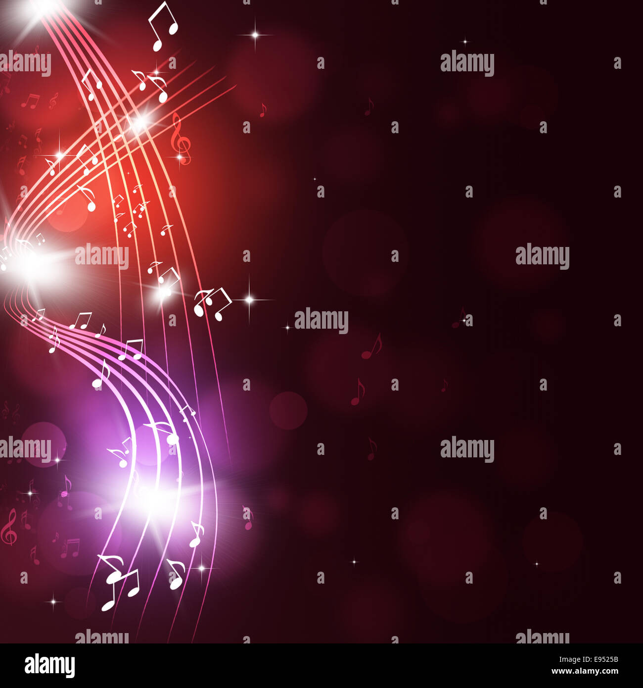 abtract music notes multicolor background for party events Stock Photo