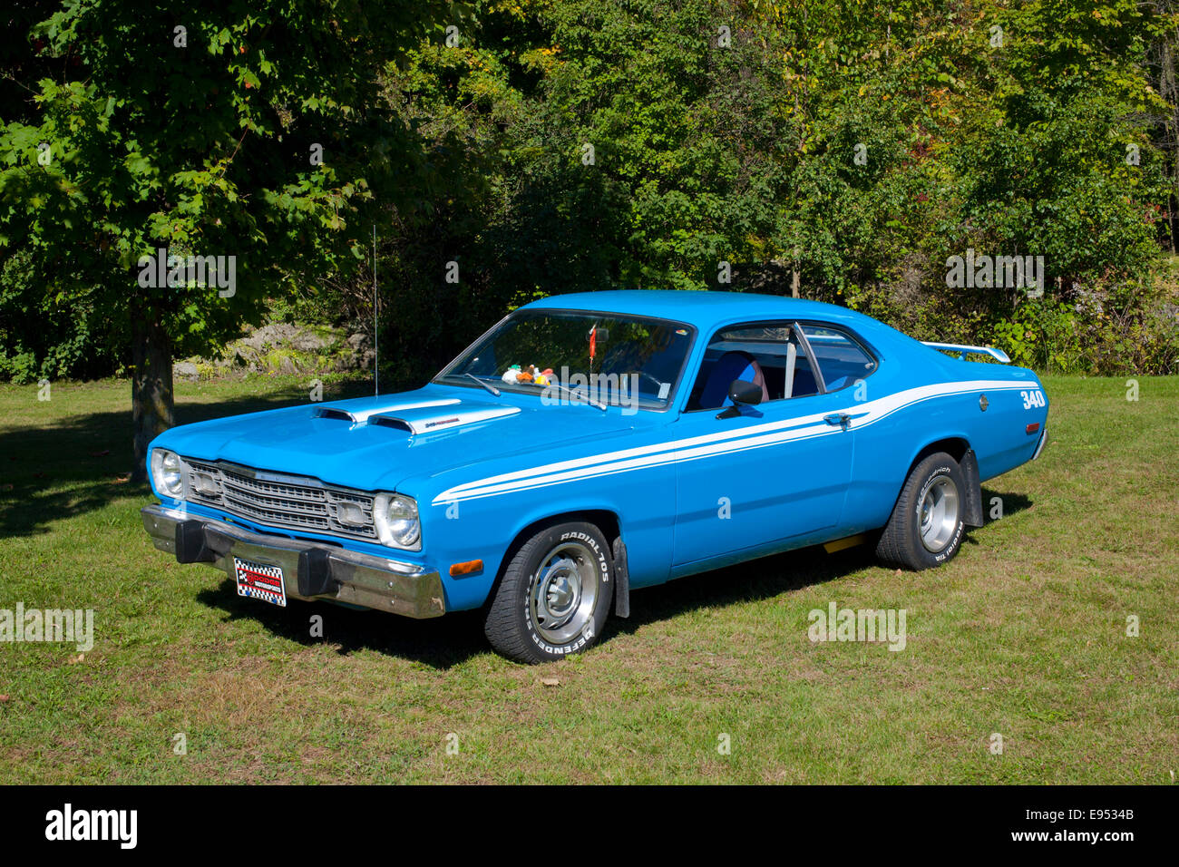 Plymouth Duster 340 from 1973, Roxton Pond, Quebec, Canada Stock Photo