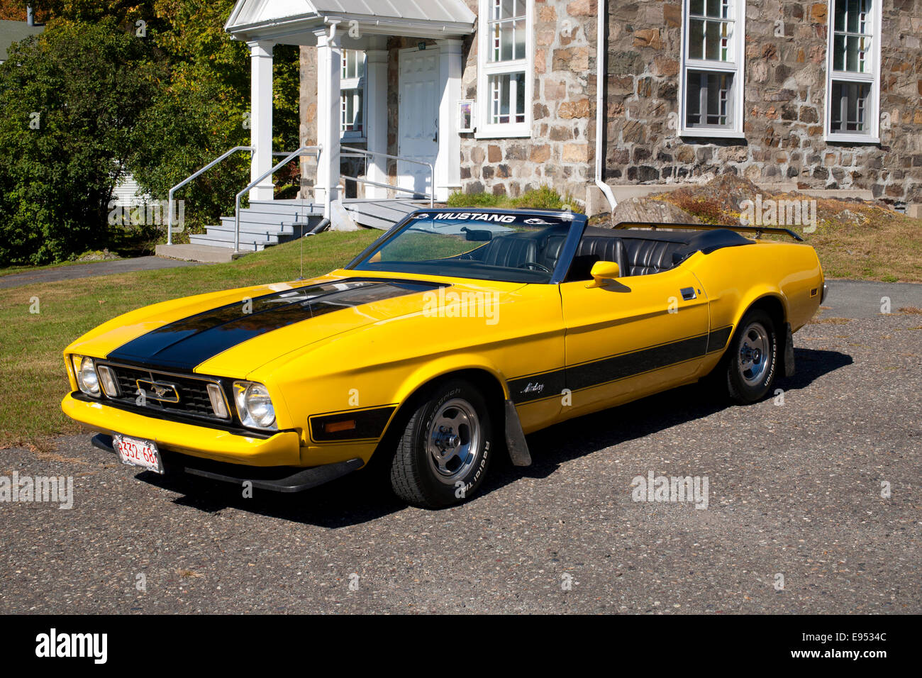 1973 Ford Mustang Convertible, Roxton Pond, Quebec, Canada Stock Photo