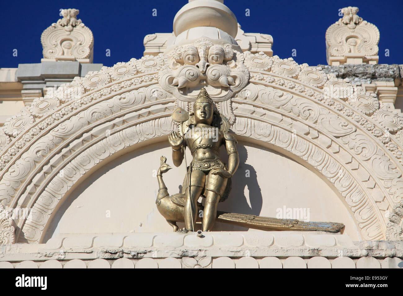 Sculptural details at the Thiru Murugan Temple, Montreal, Quebec Province, Canada Stock Photo