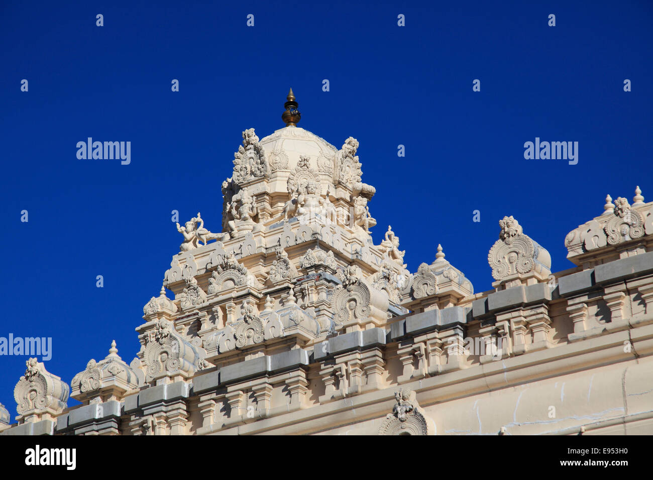 Architectural details, Thiru Murugan Temple, Montreal, Quebec Province, Canada Stock Photo