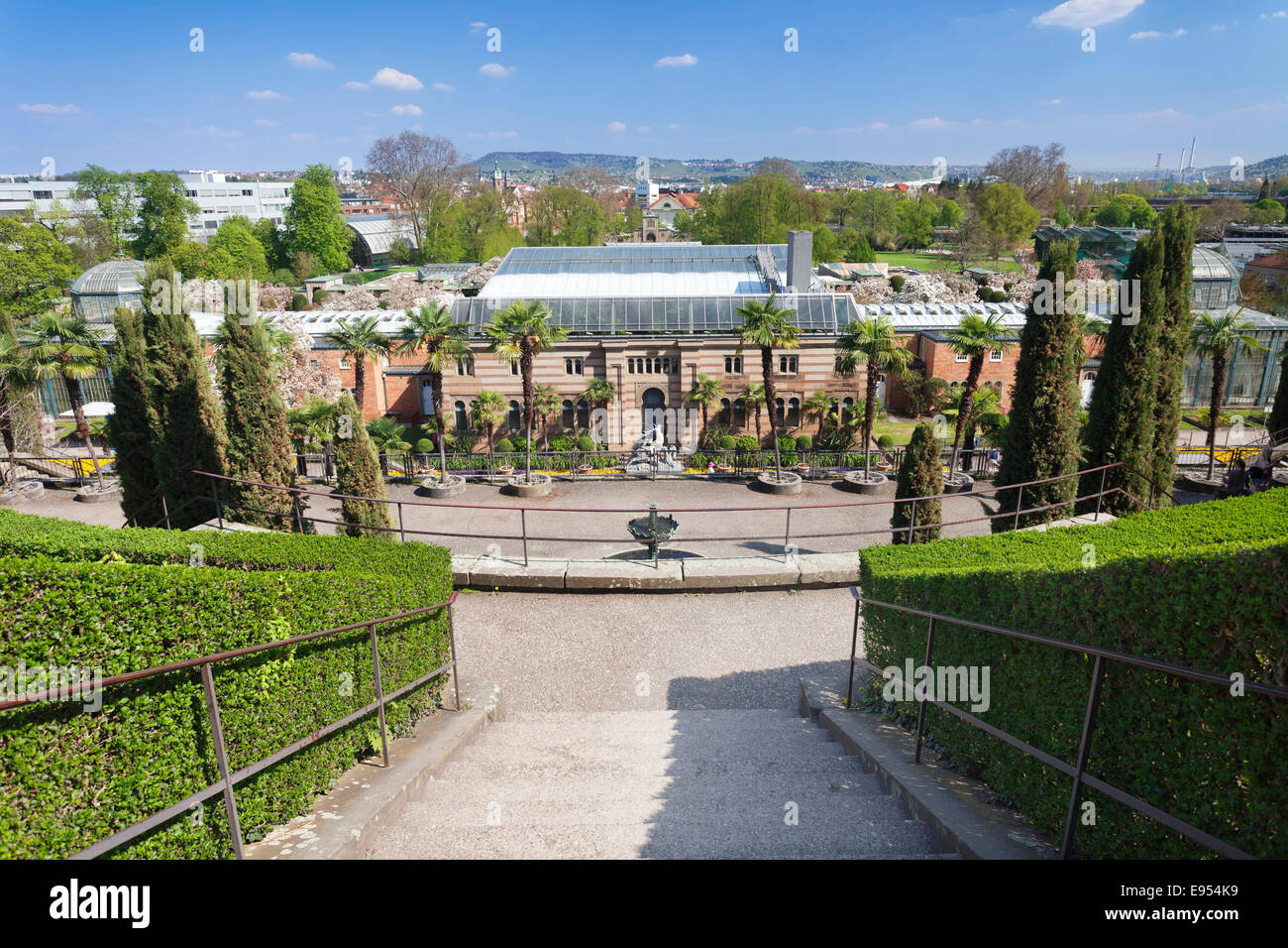 View of the Moorish Villa, Wilhelma, Stuttgart, Baden-Wurttemberg, Germany Stock Photo