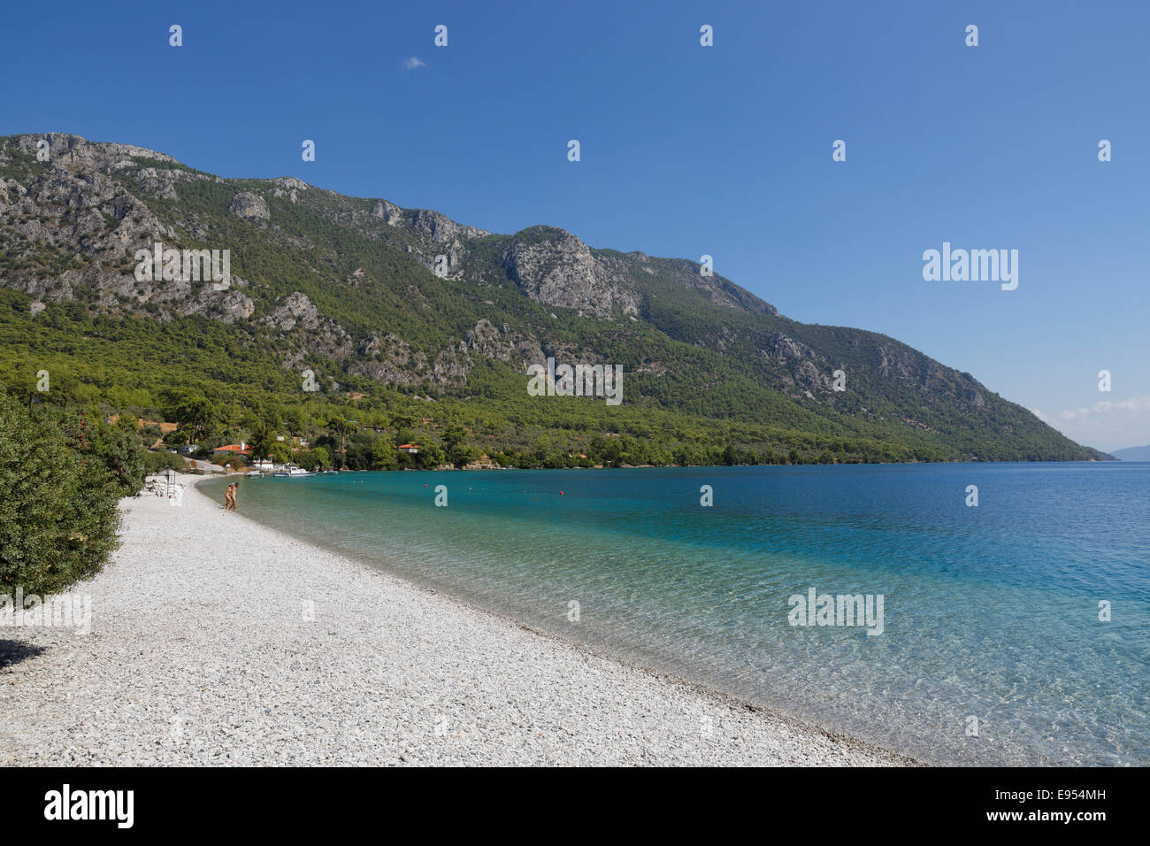 Beach of Akbuk, Gulf of Gokova, Muğla Province, Aegean Region, Turkey Province Stock Photo