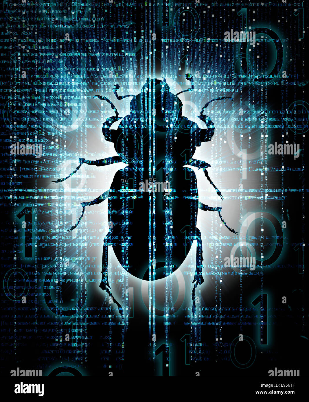 high quality digital bug  illustration Stock Photo