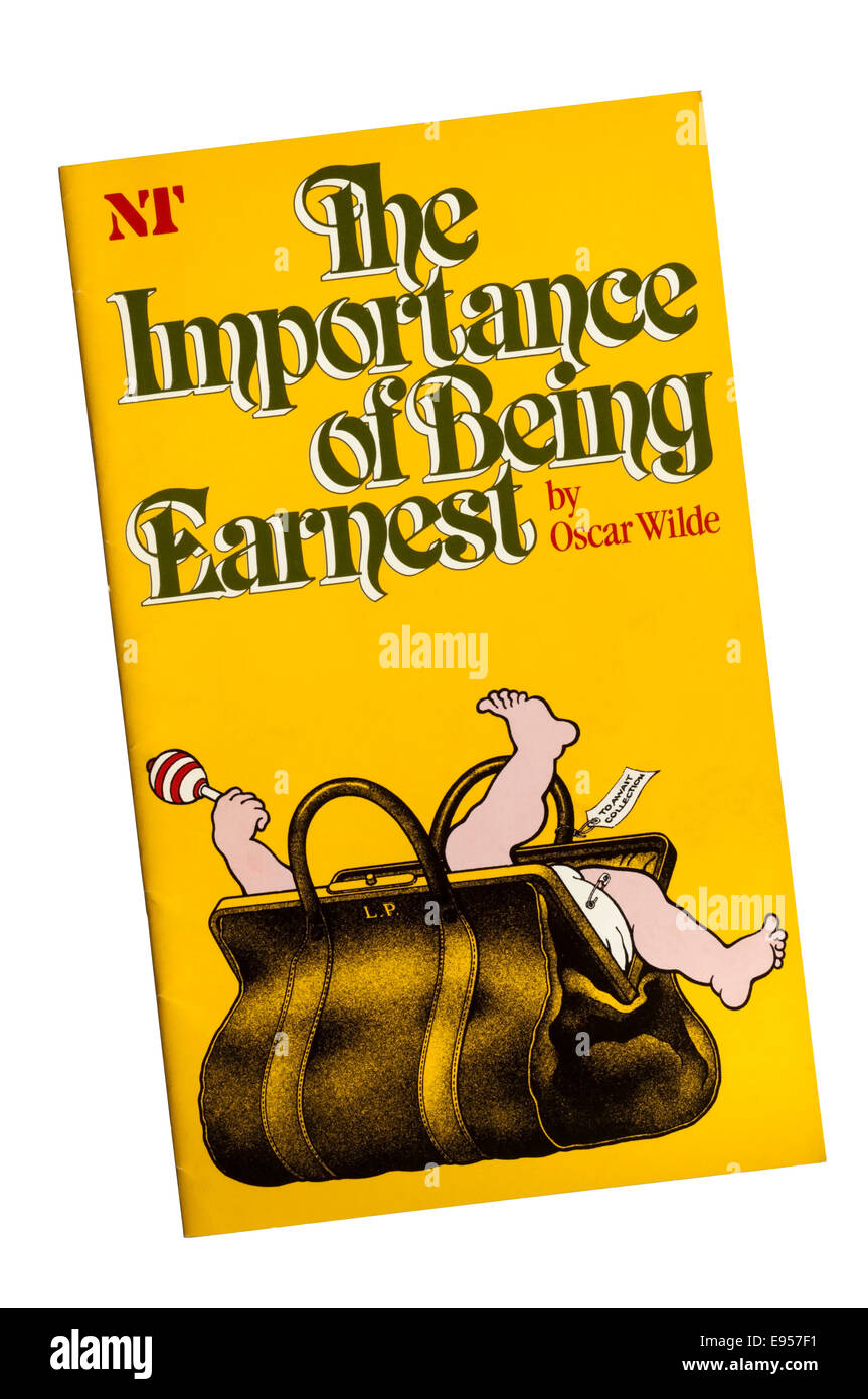 Programme for the 1982 National Theatre production of The Importance of Being Earnest by Oscar Wilde, at the Lyttelton Theatre. Stock Photo