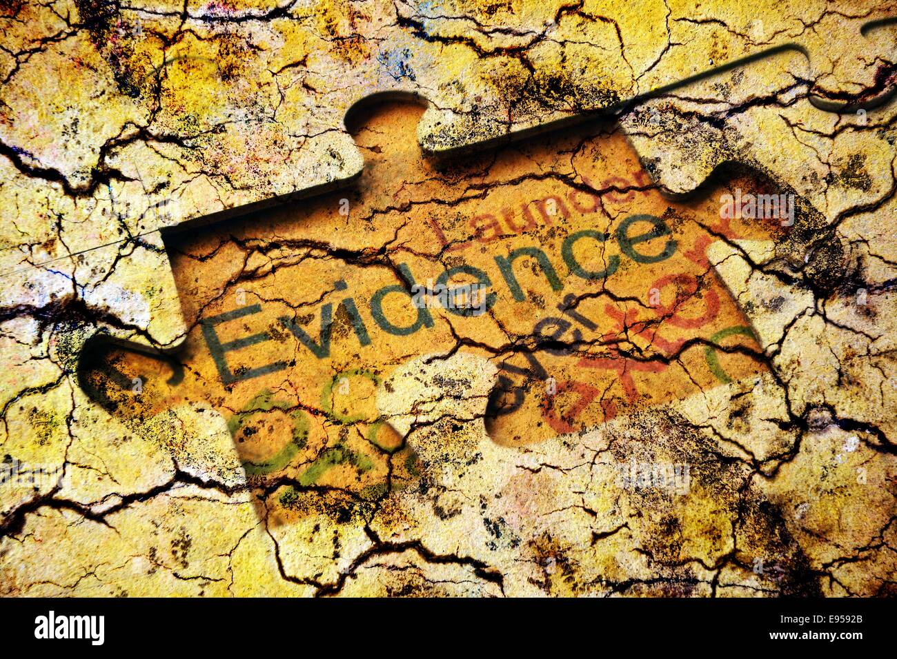 Evidence puzzle concept Stock Photo