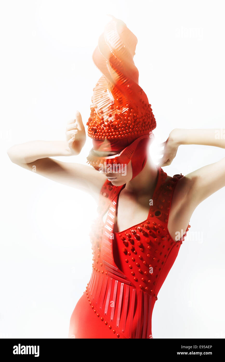 Bright red dress hi-res stock photography and images - Alamy