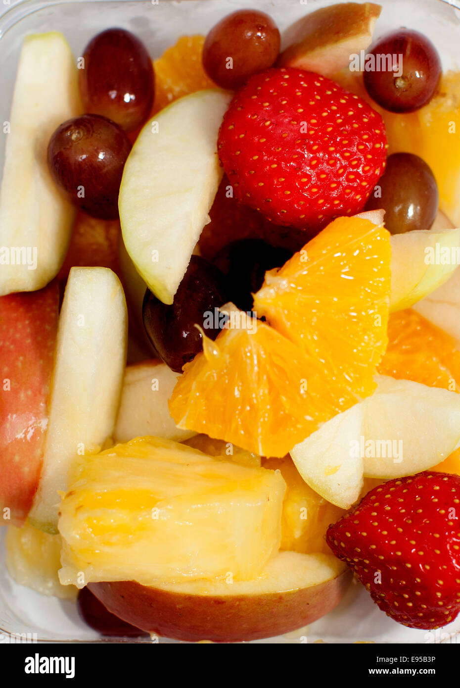 Supermarket prepared fresh fruit salad, London Stock Photo Alamy