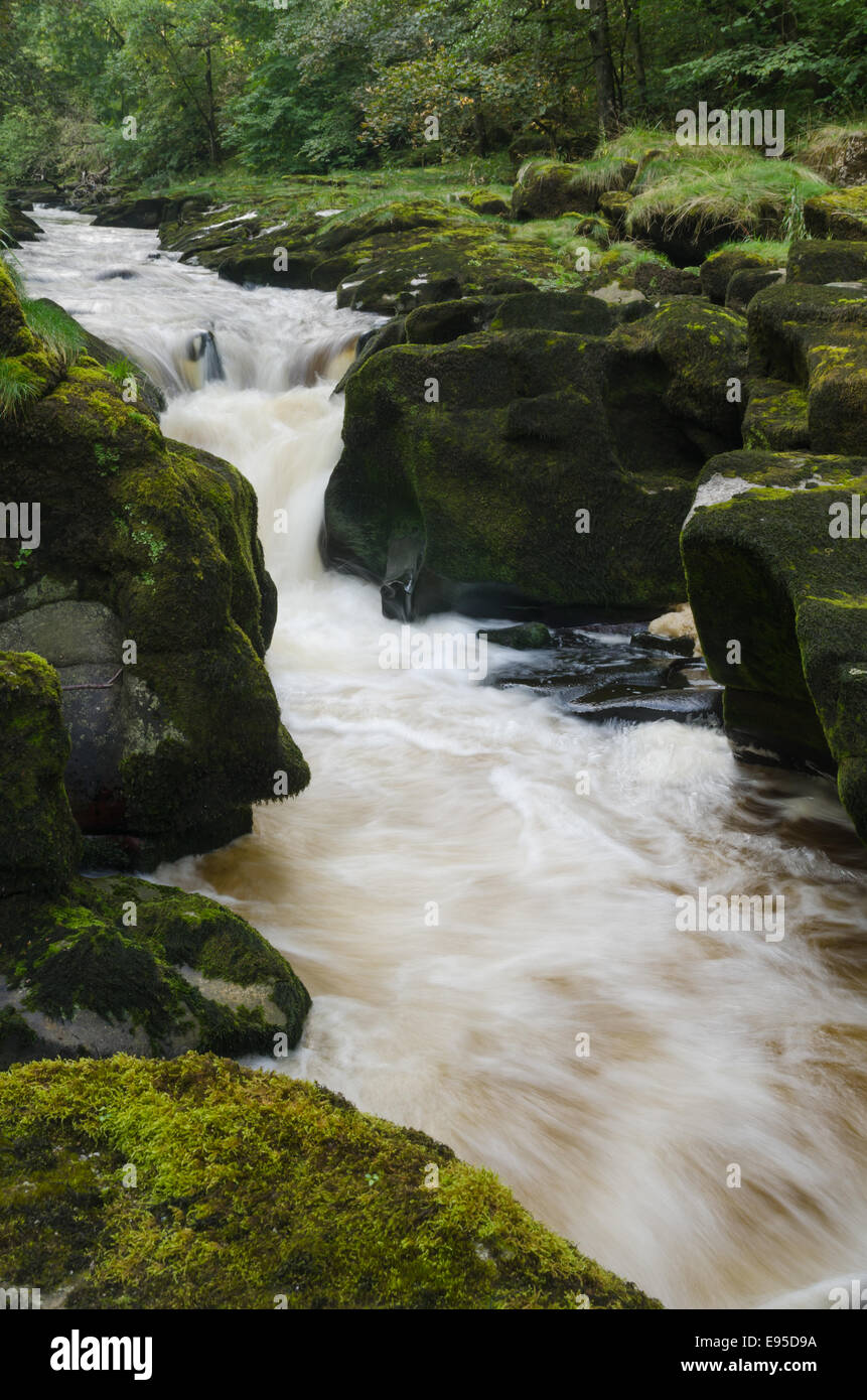 The Strid in Wharfedale Stock Photo