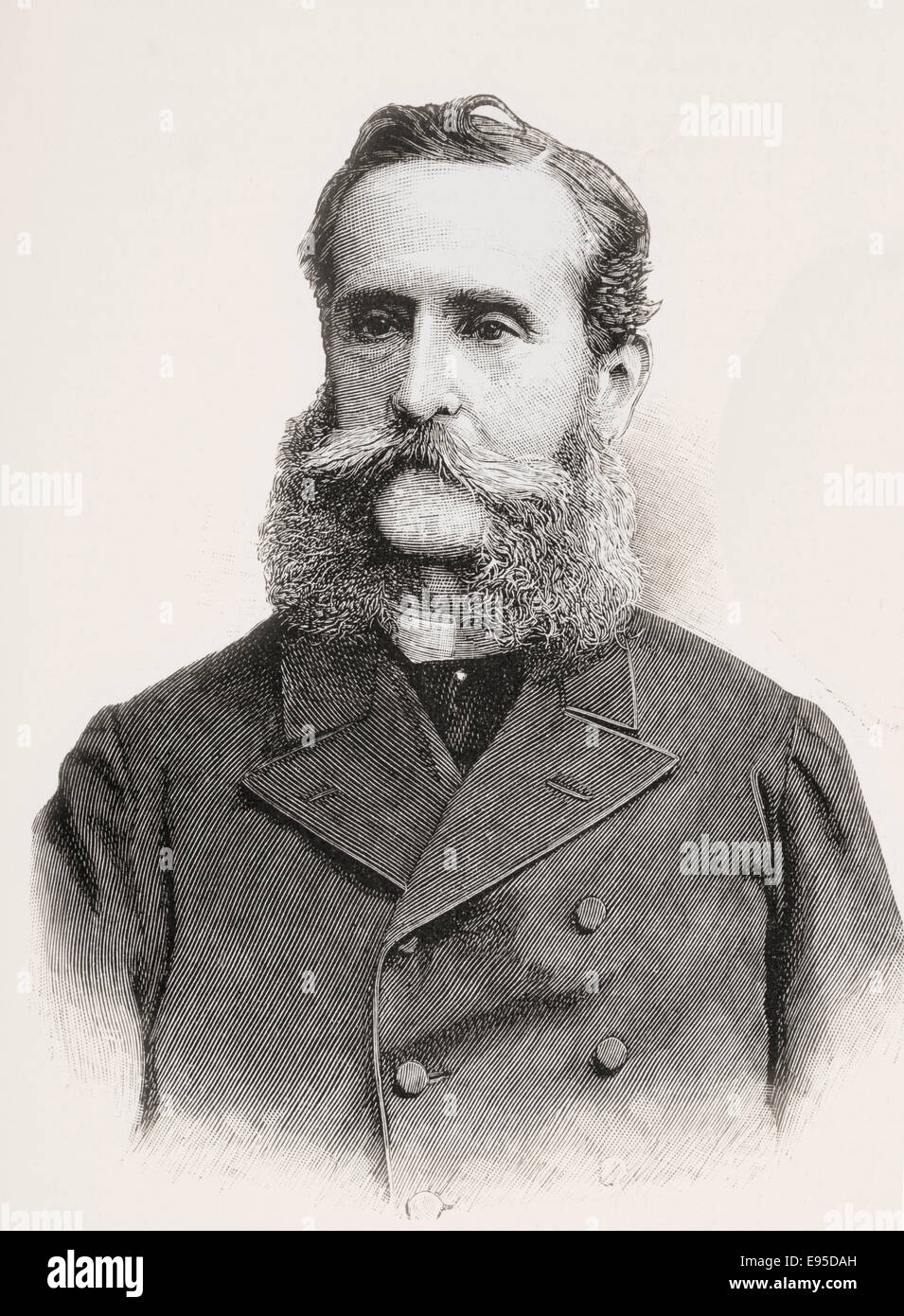 Pedro Alejandrino del Solar Gabans,  1829 - 1909.  Peruvian politician, lawyer, journalist, diplomat, jurist and educator. Stock Photo