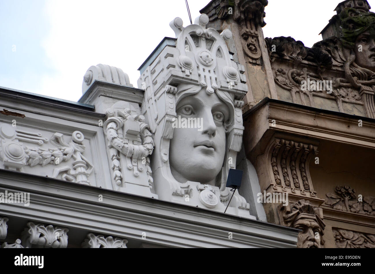 art deco building riga latvia Stock Photo - Alamy
