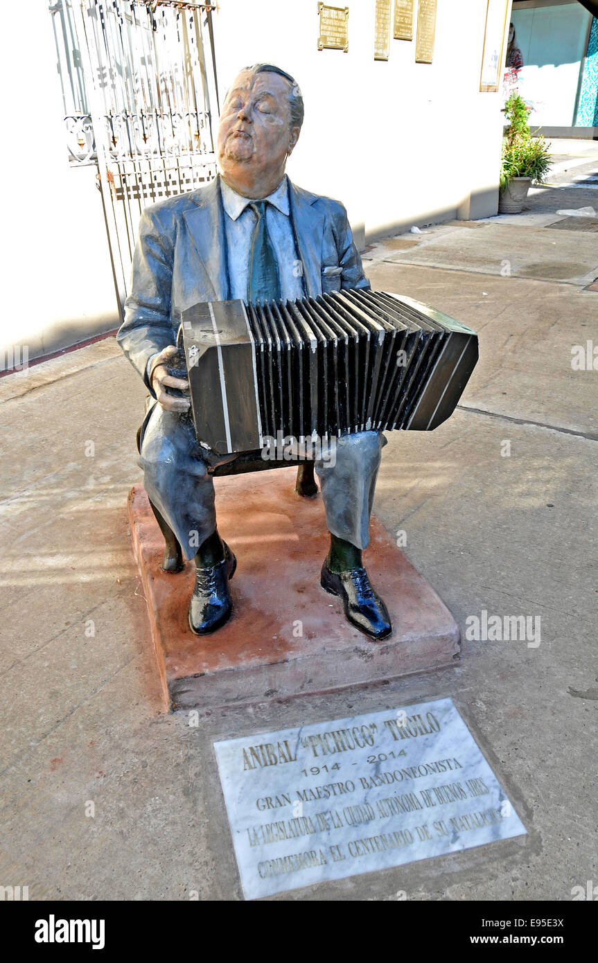 Anibal 'Pichuco ' Triolo statue Buenos Aires Argentina Stock Photo