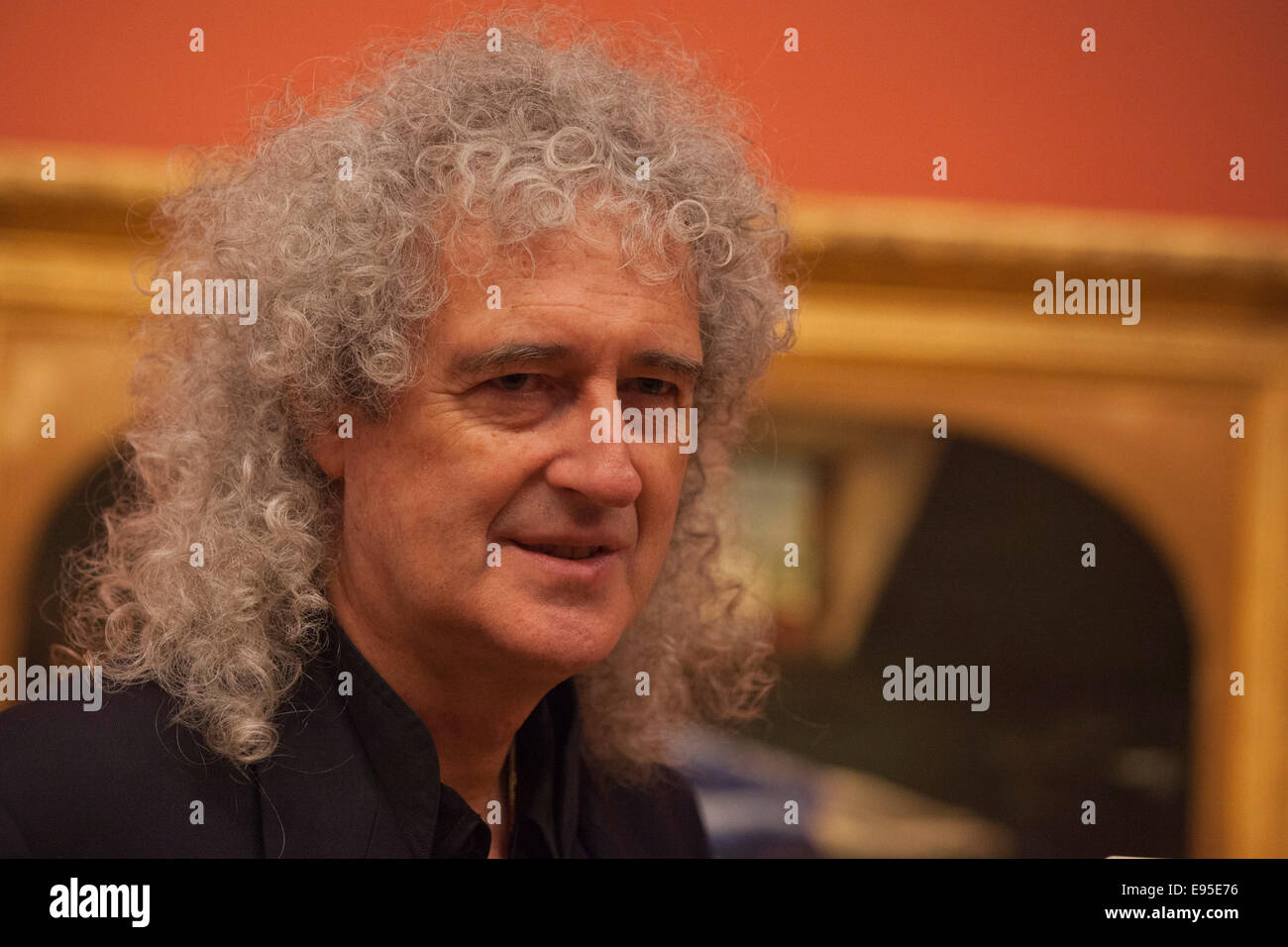 Brian May at Tate Britain for the display 'Poor Man's Picture Gallery: Victorian Art and Stereoscopic Photography' Stock Photo