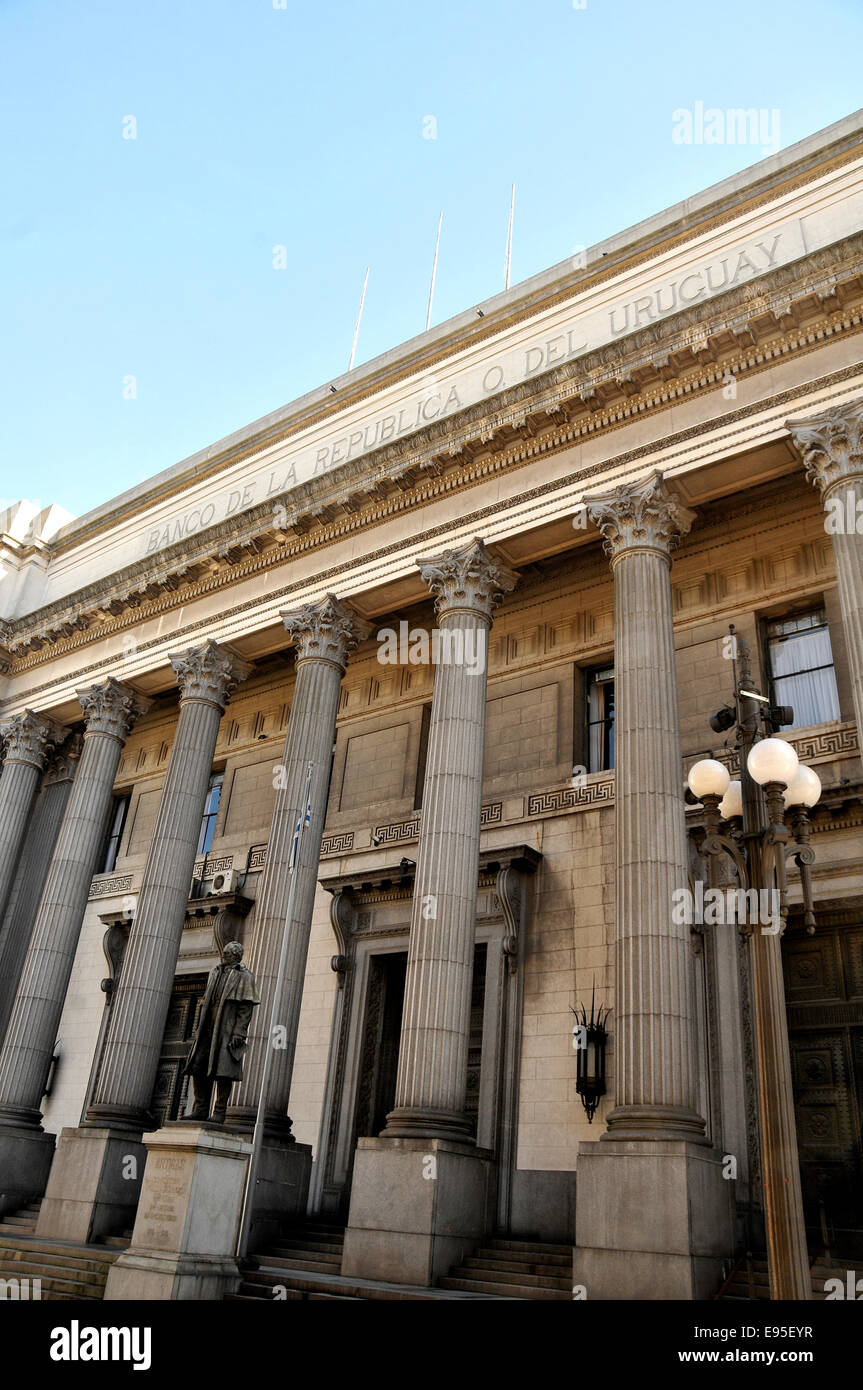 Banco de la Republica Oriental Del Uruguay Montevideo Uruguay Stock Photo