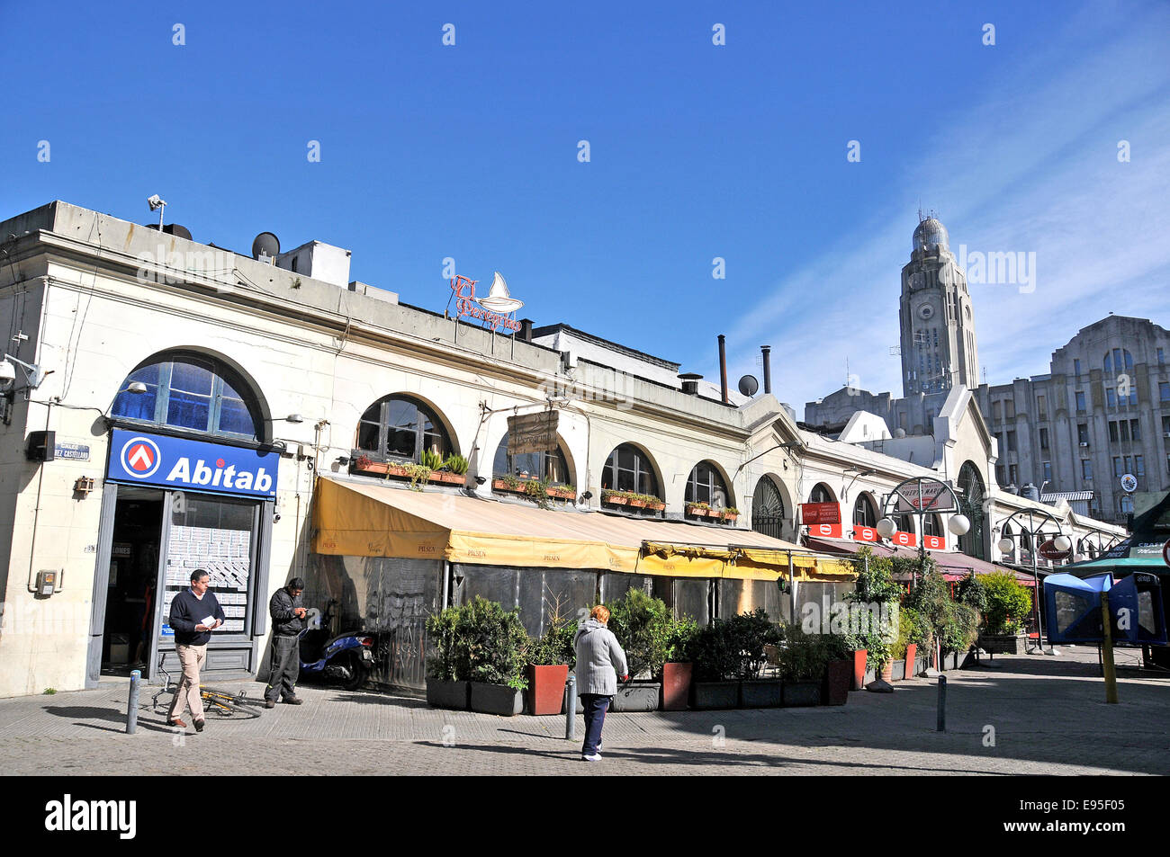 Port indoor market Montevideo Uruguay Stock Photo