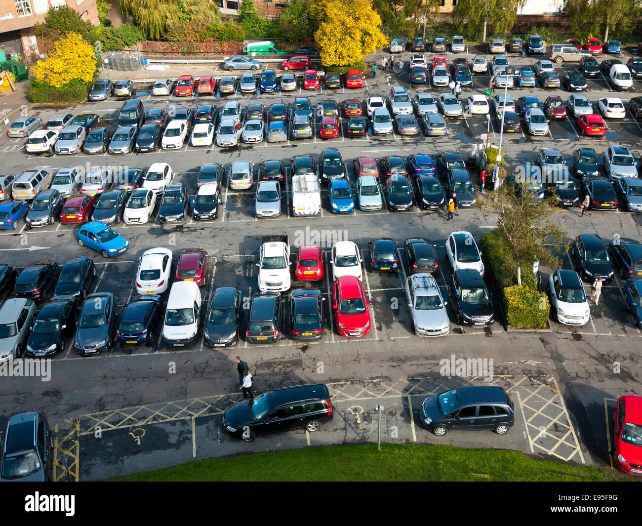 Car parking problems in York City. York,Yorkshire,UK. Stock Photo