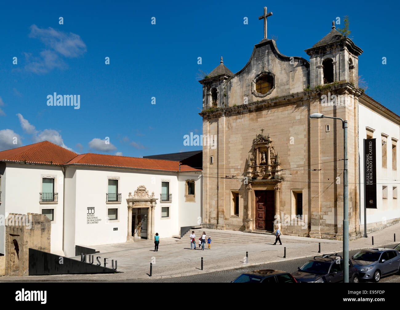 Portugal, the Beira Litoral,  Coimbra, the church of Sao Joao de Almedina and the  Museu nacional de Machado de Castro Stock Photo