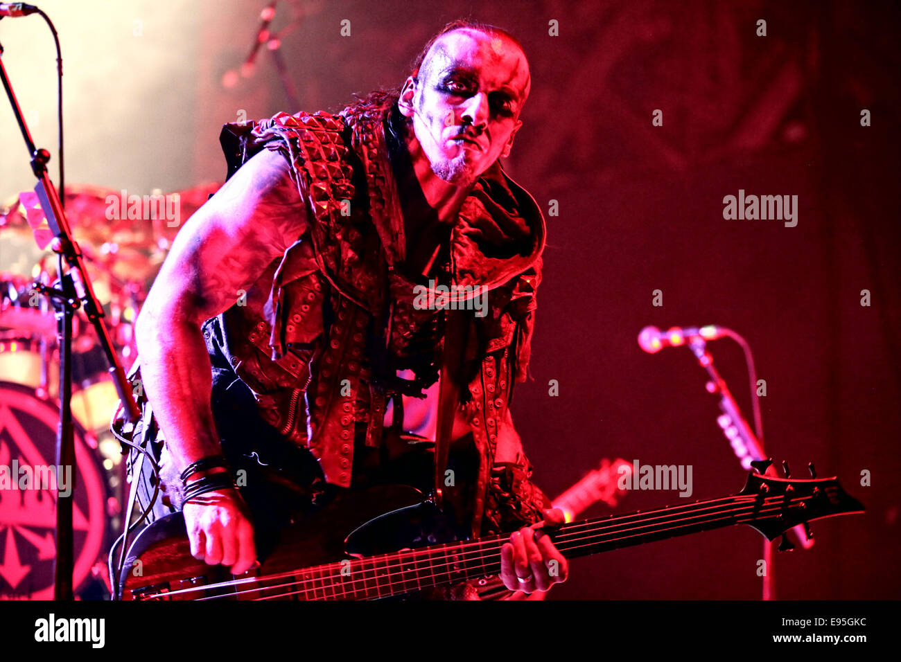 Behemoth performs at The Beacham in Orlando, Florida  Featuring: Tomasz Wróblewski Where: Orlando, Florida, United States When: 15 Apr 2014 Stock Photo