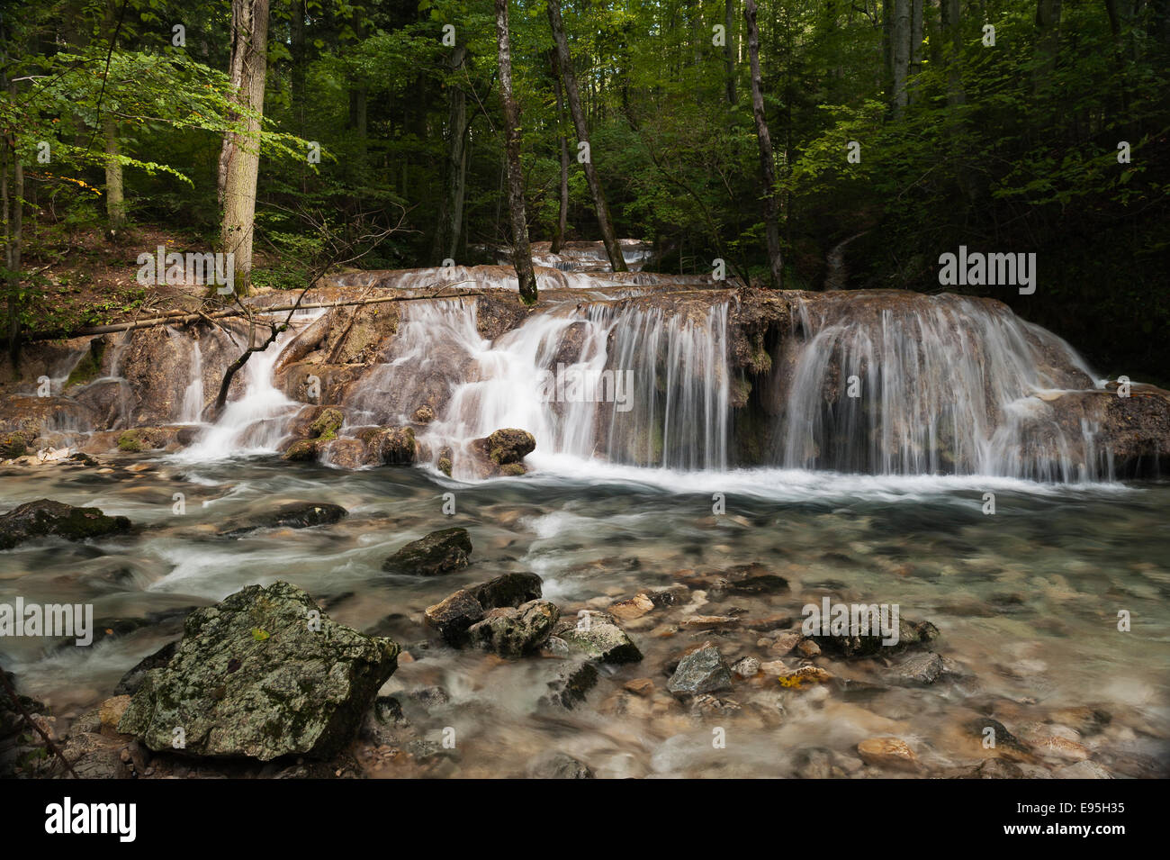 Waterfall on Beusnita river Stock Photo