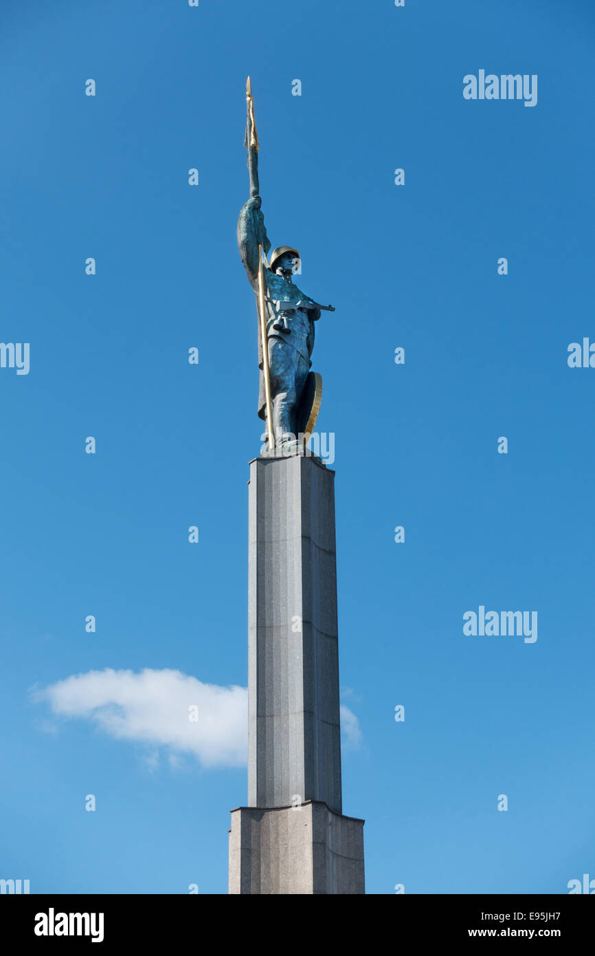 The Heroes War Memorial Monument of the Russian Red Army in Schwarzenbergplatz, Vienna, Austria Stock Photo