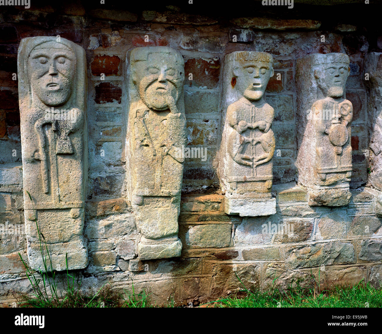 White island statues, Lower Lough Erne, Co. Fermanagh, Northern Ireland ...