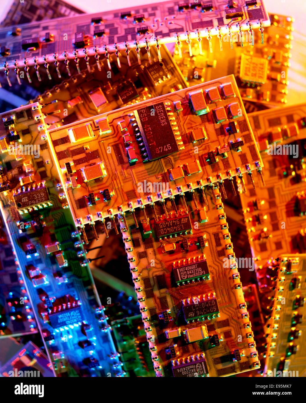 Abstract Image of Electronic Circuit Board Stock Photo