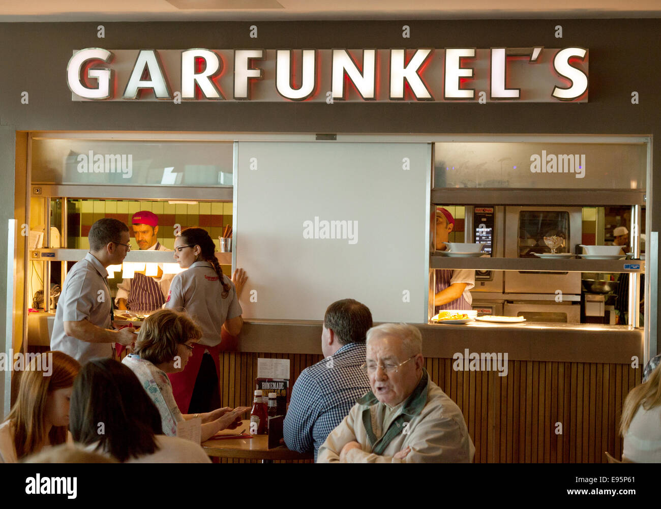 Garfunkels restaurant, North terminal, Gatwick airport UK Stock Photo