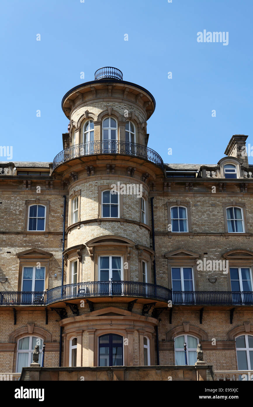 The tower of the Victorian building once known as the Zetland Hotel in
