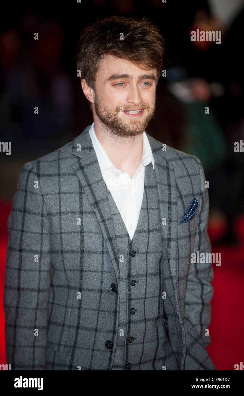 London, UK. 20th Oct, 2014. Daniel Radcliffe  attends 'Horns' UK Premiere at the Odeon West End in London, England. 20th October 2014 Picture by Brian Jordan/Alamy Live News Stock Photo